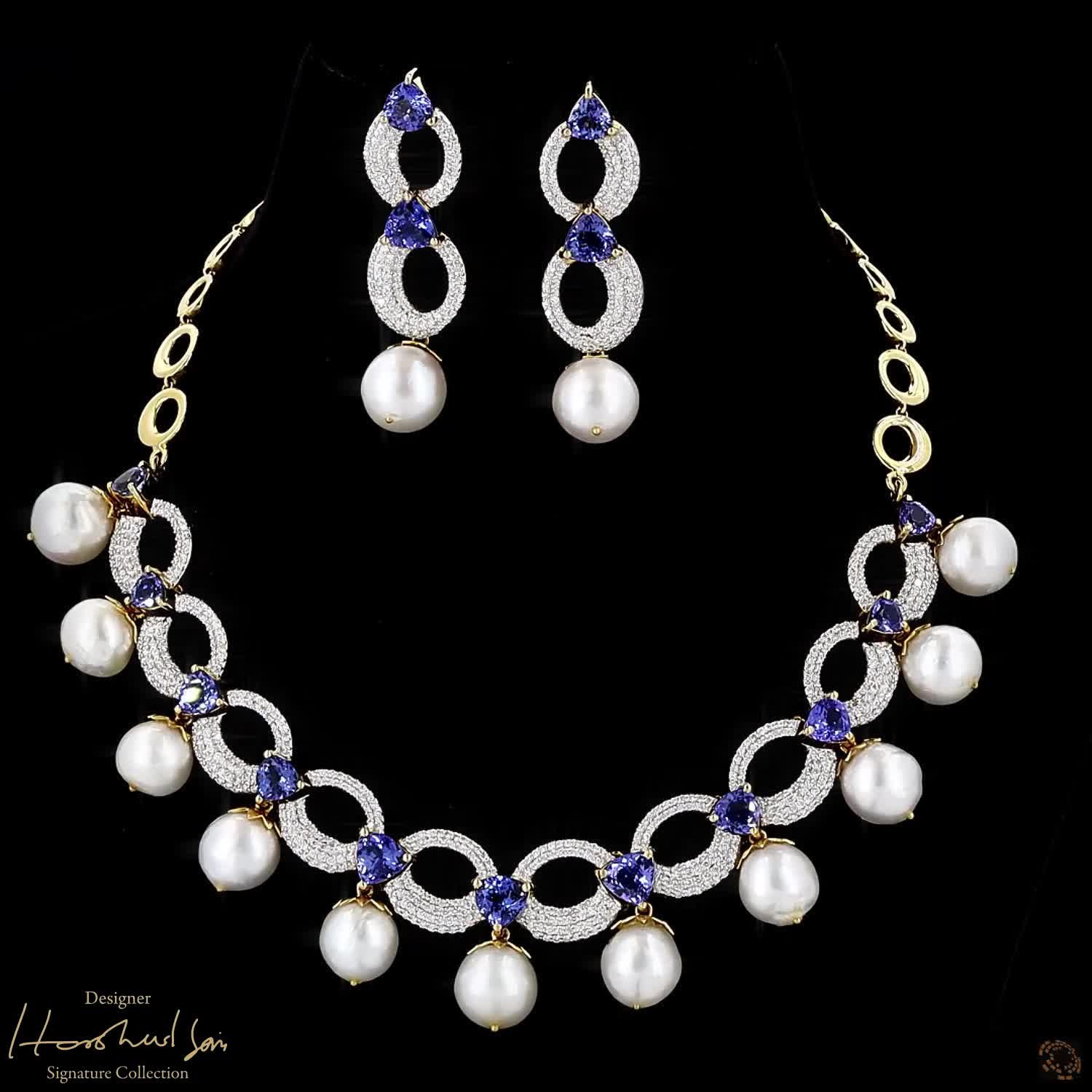 Tanzanite & South Sea Pearl Suite