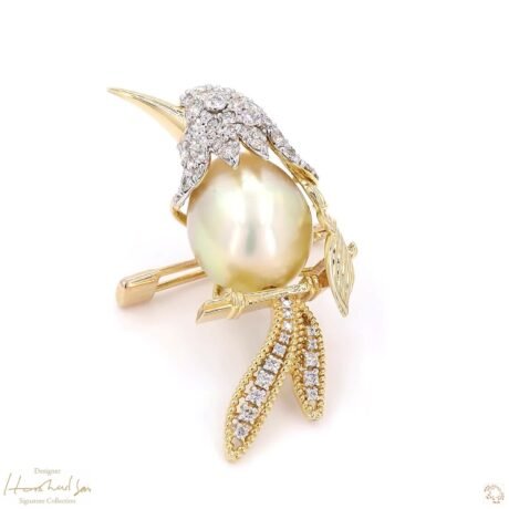 Golden South Sea Bird Brooch