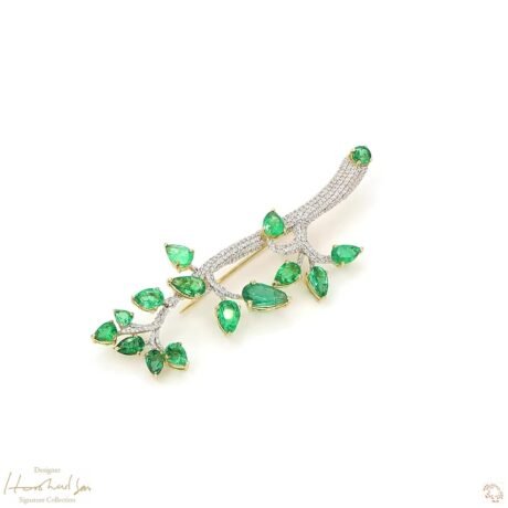 Emerald Tree Brooch