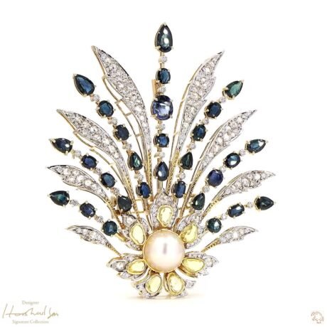 Royal Blue Sapphire Brooch