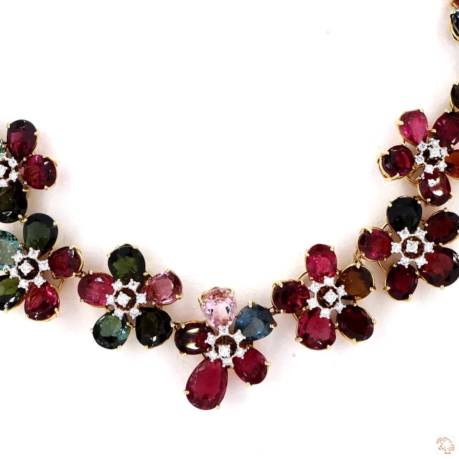 Multi-Tourmaline Floral Suite - Image 2