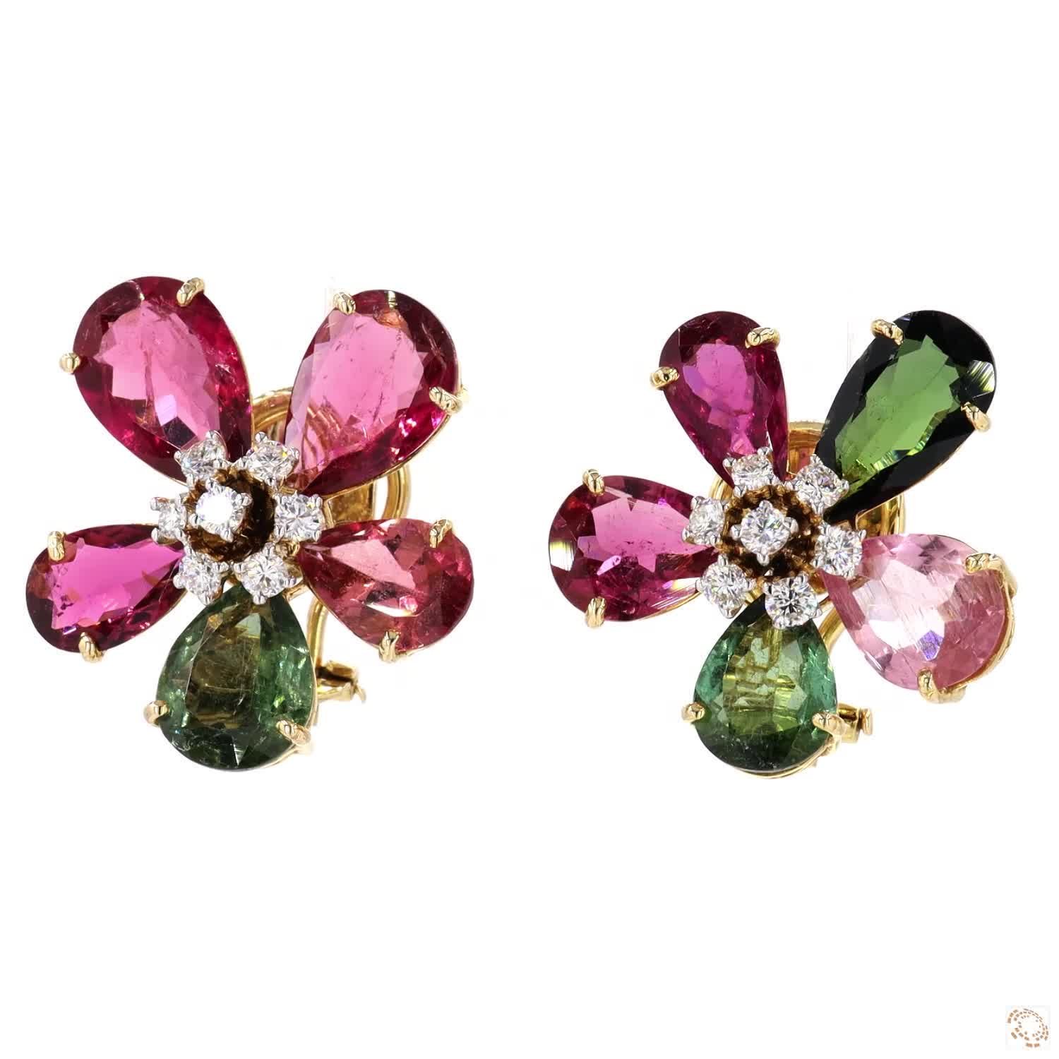 Multi-Tourmaline Floral Suite - Image 3
