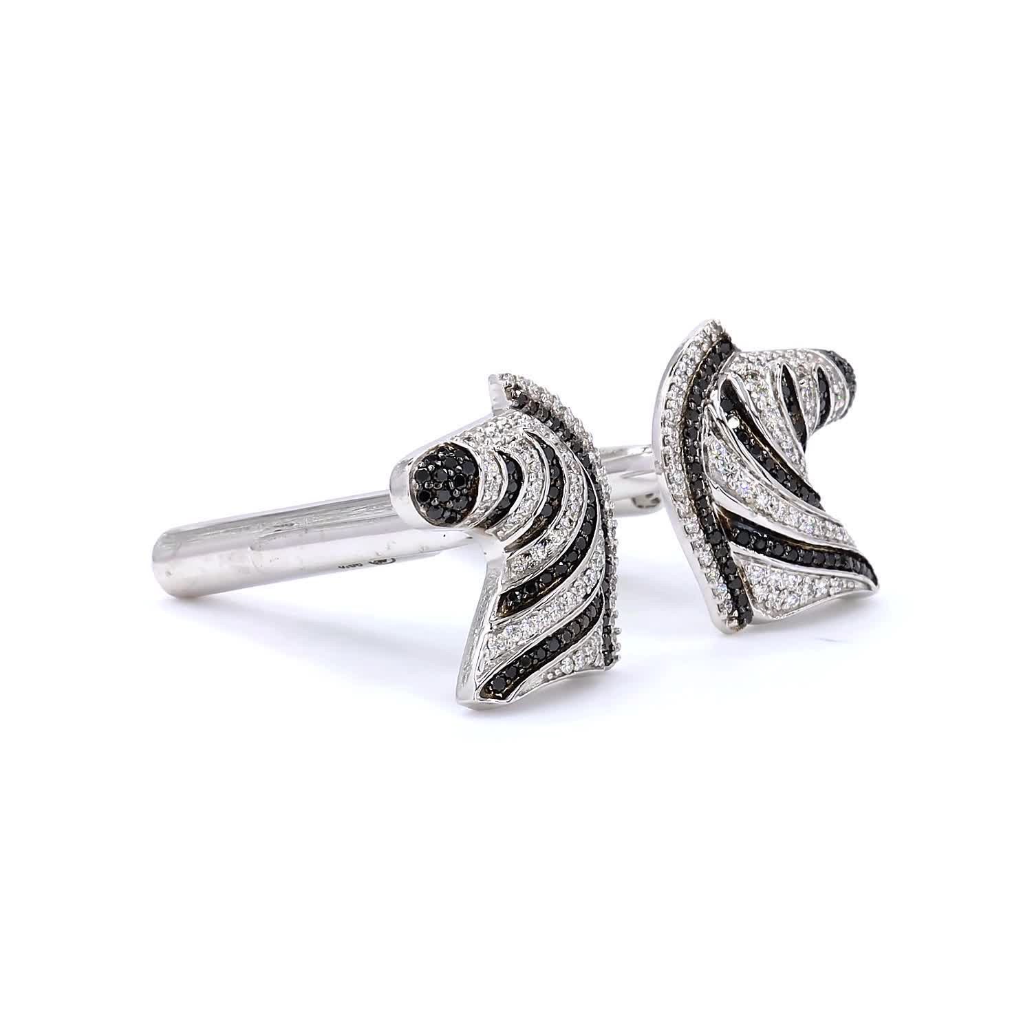Monochrome Zebra Cufflinks - Image 2