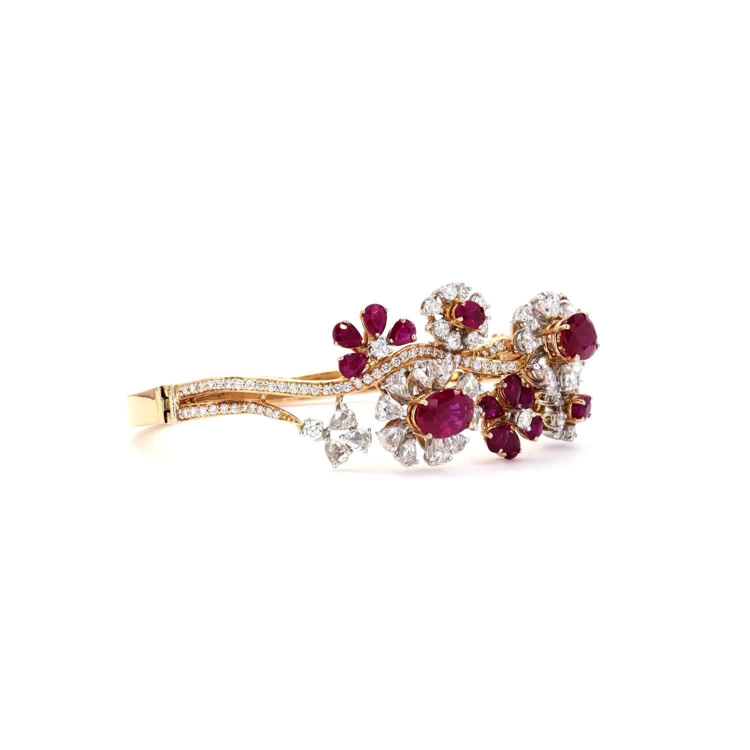 Burmese Ruby & Rose-cut Bracelet - Image 2