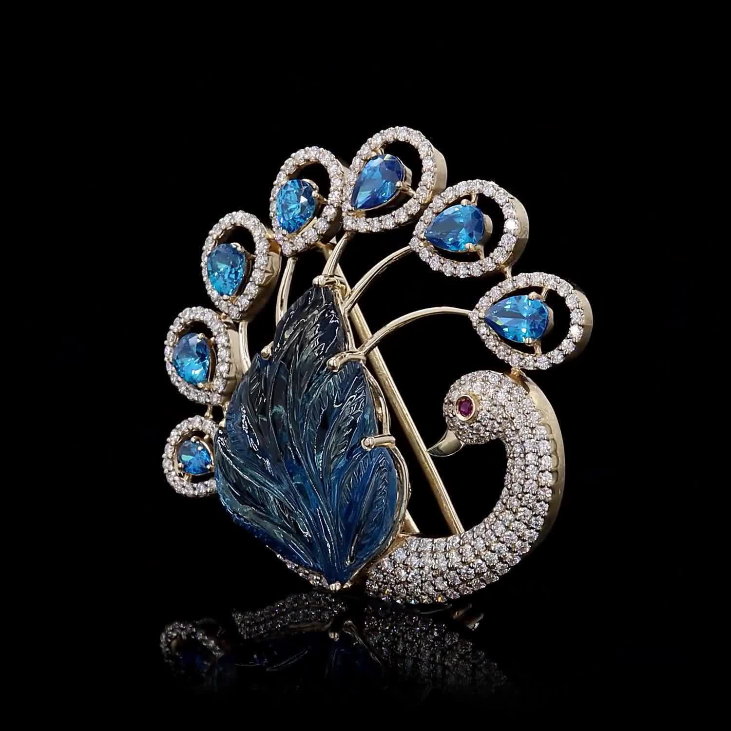 Blue Topaz Peacock - Image 2