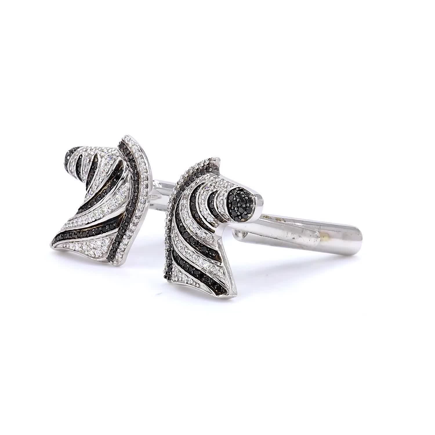 Monochrome Zebra Cufflinks - Image 3