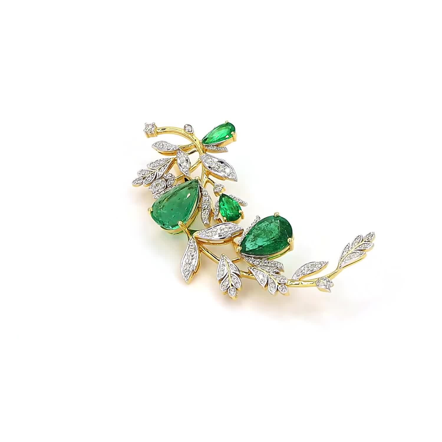 Colombian Emerald Brooch - Image 2