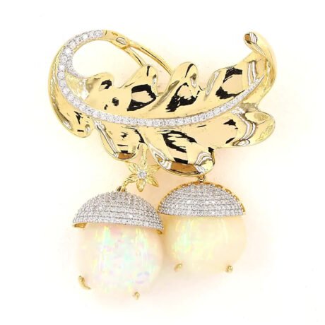 Twin Opal Brooch