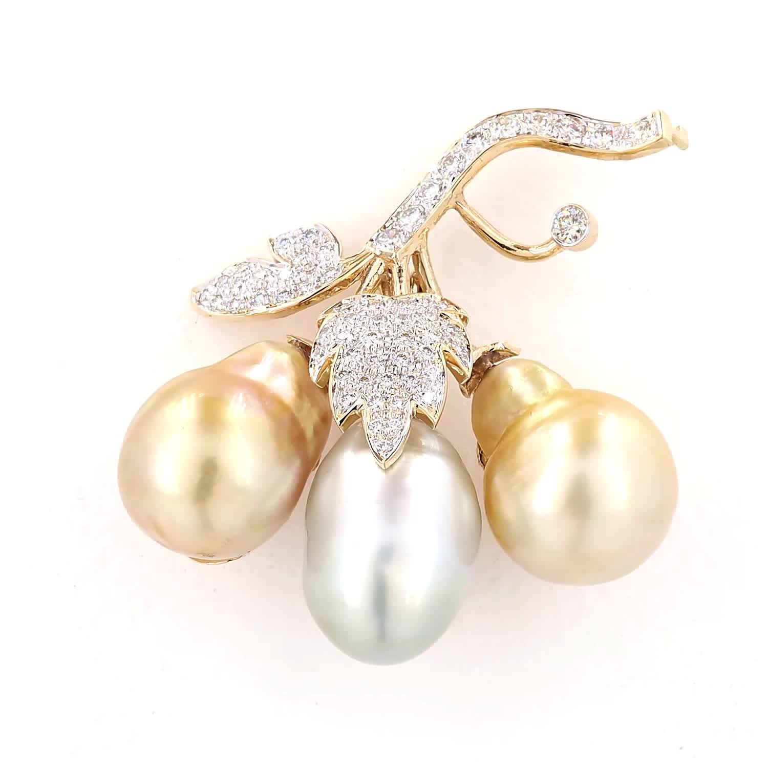 Midnight Tahiti Pearl Brooch