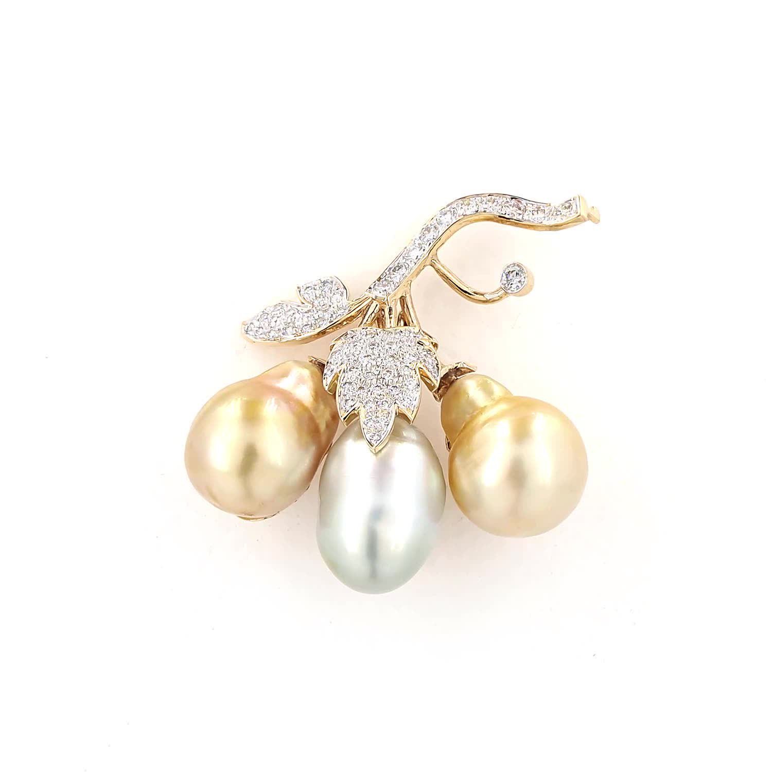 Midnight Tahiti Pearl Brooch - Image 2